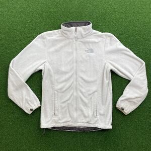 The North Face Womens White Osito Full Zip Fleece Jacket Sz S